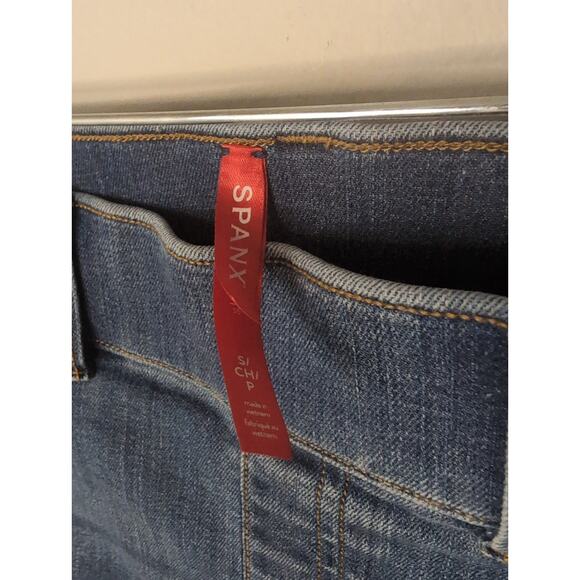 Spanx flare pull on denim jeans Sm - Picture 2 of 4